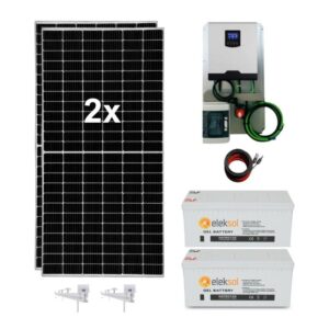 Kit Solar 5.000W 48V 9.600wh/día Litio 2.4Kw - Mod-463