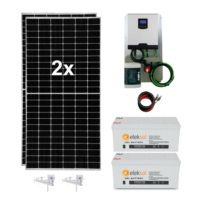 Kit Solar 3.000W 24V 4.500wh/día AGM 250Ah - Mod-315